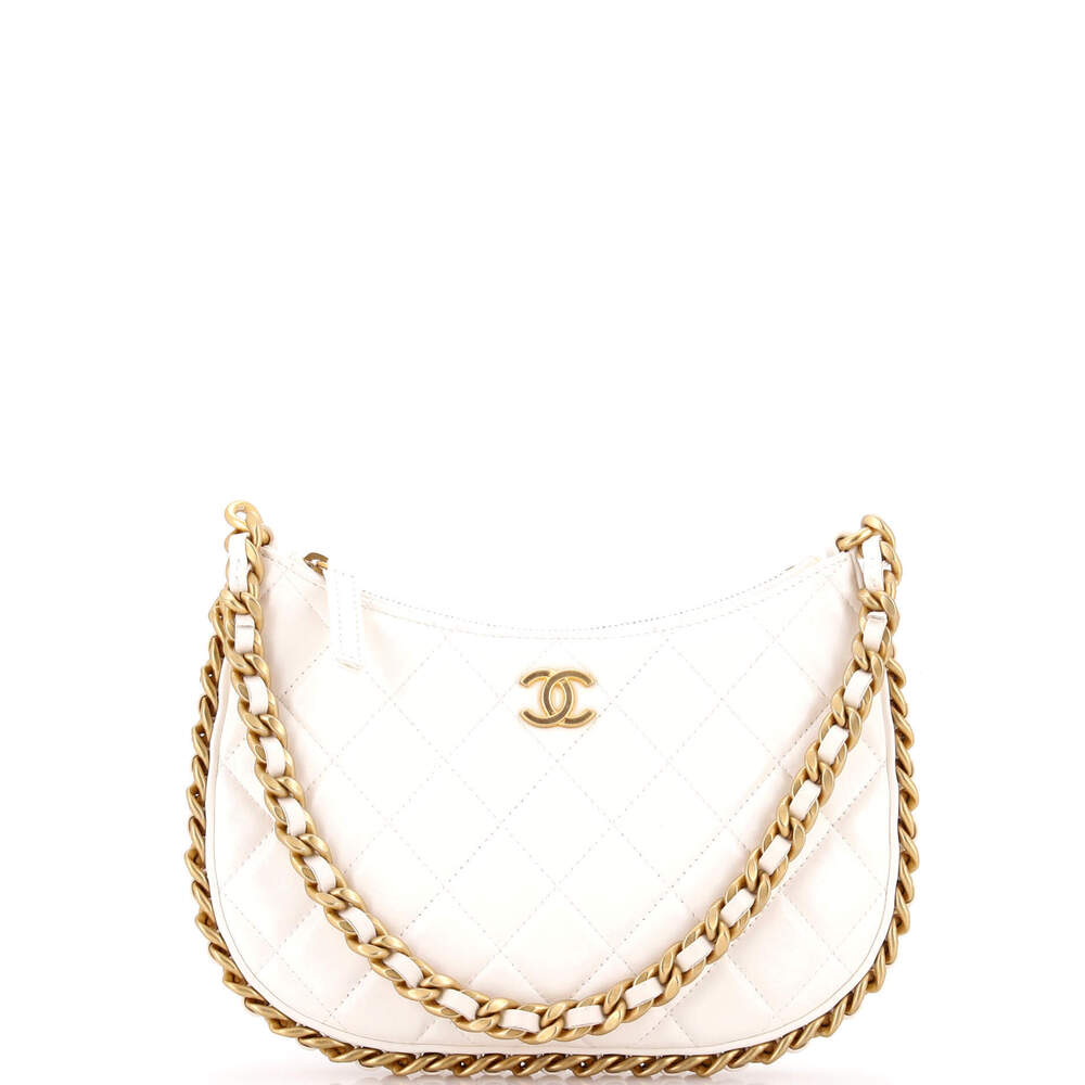 Chanel CC Chain Around Hobo Quilted Lambskin